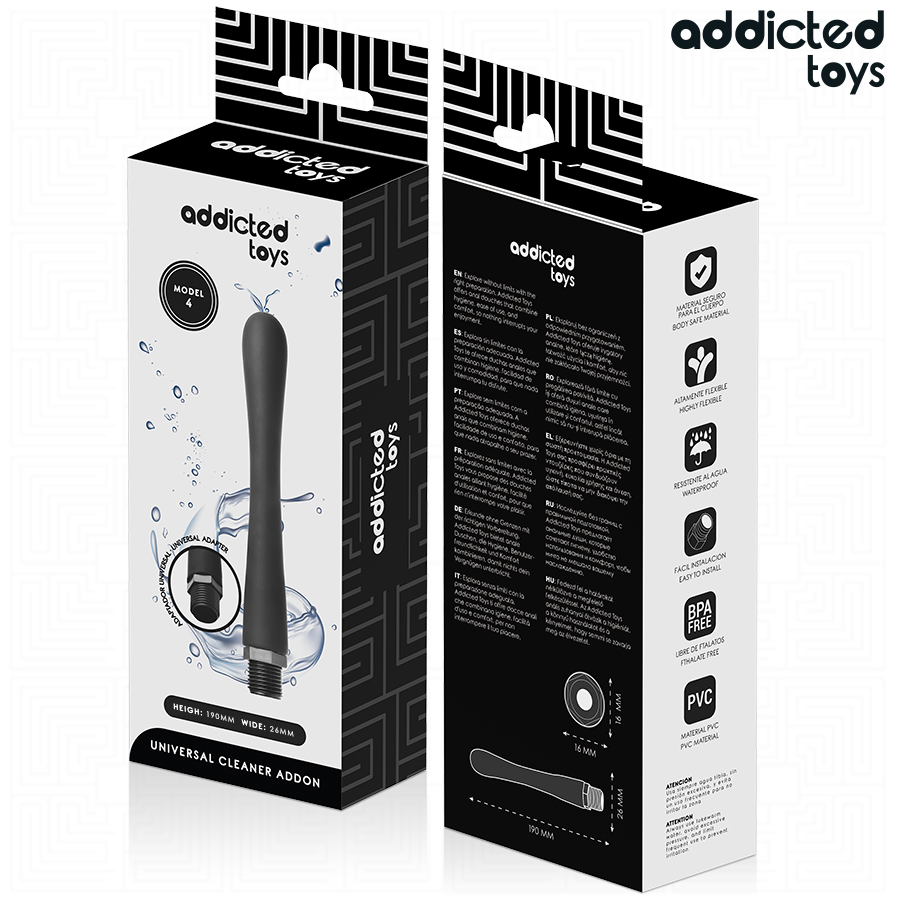ADDICTED TOYS - NETTOYEUR ANAL AVEC ADAPTATEUR UNIVERSEL MODÈLE 4