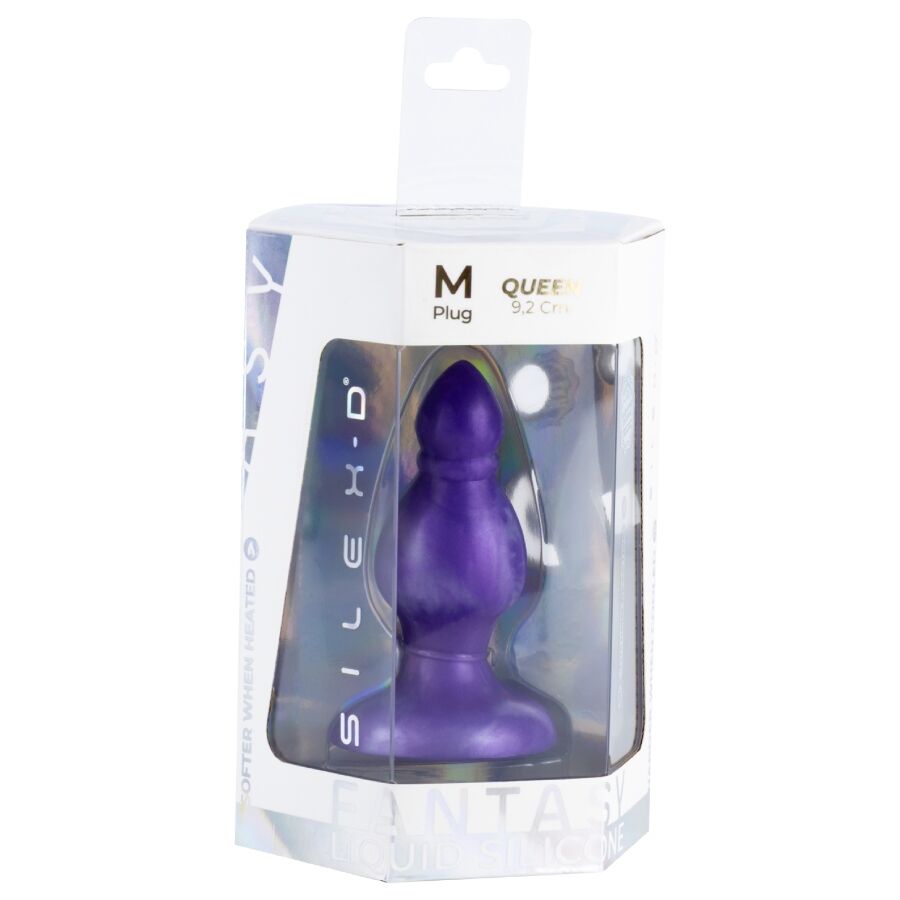 SILEXD - QUEEN ANAL PLUG FANTASY SILICONE LIQUIDE THERMOREACTIVE VIOLET 9,2 CM