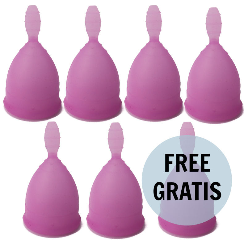 NINA KIKÍ - COUPE MENSTRUELLE VIOLET TAILLE L 6 + 1 GRATUITE