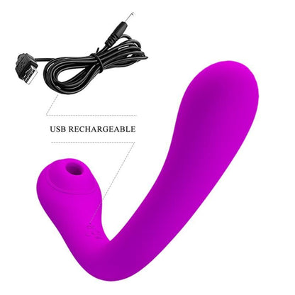 PRETTY LOVE - VIBRATEUR ET SUÇEUR CLITORIDIEN ALEX LILAC