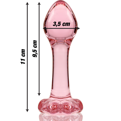 NEBULA SERIES BY IBIZA - PLUG ANAL MODÈLE 2 VERRE BOROSILICATE ROSE 11 CM -O- 3.5 CM