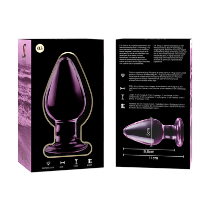NEBULA SERIES BY IBIZA - PLUG ANAL MODÈLE 3 VERRE BOROSILICATE ROSE 11 CM -O- 5 CM