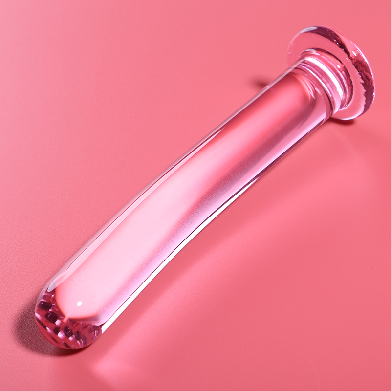 NEBULA SERIES BY IBIZA - MODÈLE 9 GODE EN VERRE BOROSILICATE ROSE 15.5 CM -O- 2.5 CM