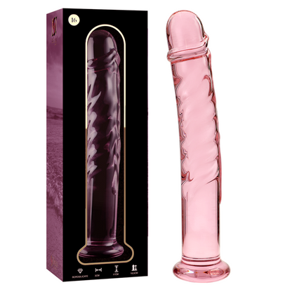 NEBULA SERIES BY IBIZA - MODÈLE 16 GODE EN VERRE BOROSILICATE ROSE 18.5 CM -O- 3 CM