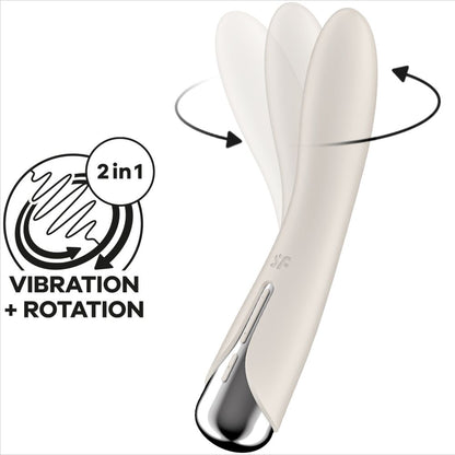 SATISFYER - VIBRATEUR ROTATEUR SPINNING VIBE 1 G-SPOT BEIGE