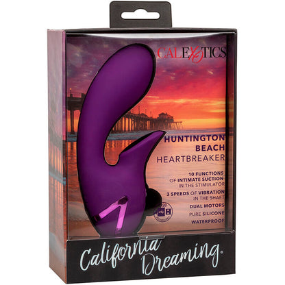 CALEXOTICS - STIMULATEUR ET VENTOUSE HEARTBREAKER DE HUNTINGTON BEACH VIOLET PAR CALIFORNIA DREAMING