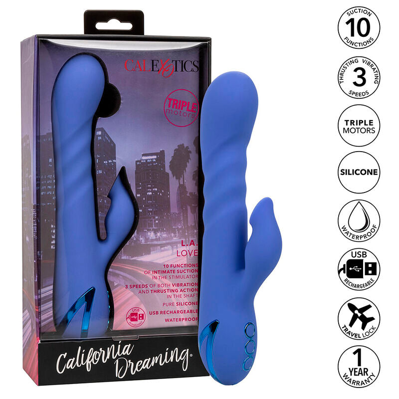 CALEXOTICS - LA LOVE VIBRATEUR & SUCCION BLEU PAR CALIFORNIA DREAMING