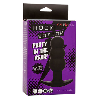 CALEXOTICS - ROCK BOTTOM PLUG ANAL PERLÉ 10 VIBRATIONS SILICONE NOIR