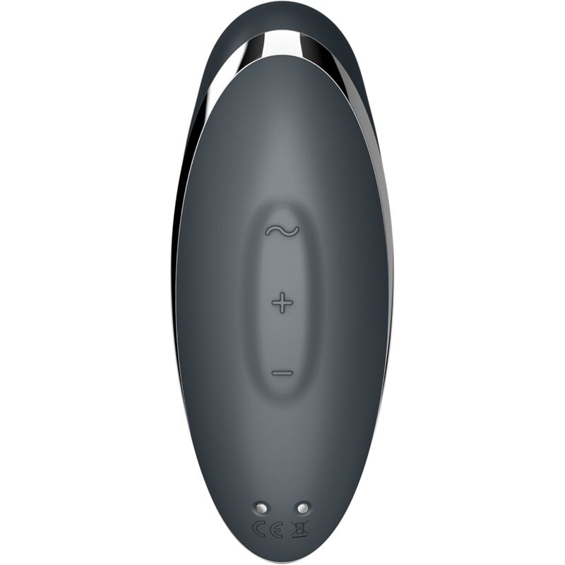 SATISFYER - TAP & CLIMAX 2 VIBRATEUR & STIMULATEUR GRIS