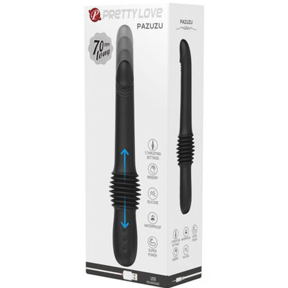 PRETTY LOVE - VIBRATEUR PAZUZU 3 MODES DE POUSSÉE NOIR