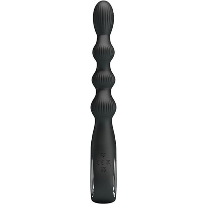 PRETTY LOVE - VIBRATEUR ANAL FEDERER 12 VIBRATIONS NOIR