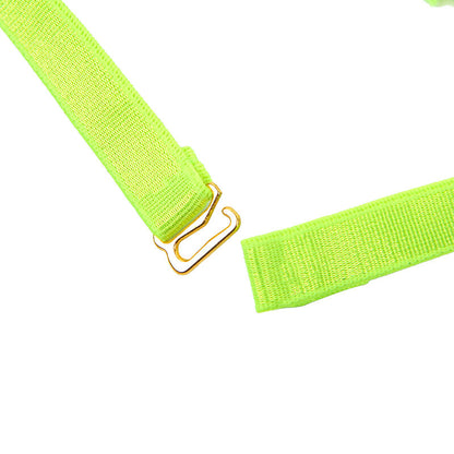 SUBBLIME - 955274 ENSEMBLE SOUTIEN-GORGE AVEC COLLIER ET DÉTAILS DE JAMBES VERT FLUORESCENT S/M