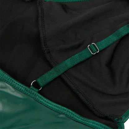 SUBBLIME - 955434 ROBE À BRETELLES EN CUIR VERT S/M