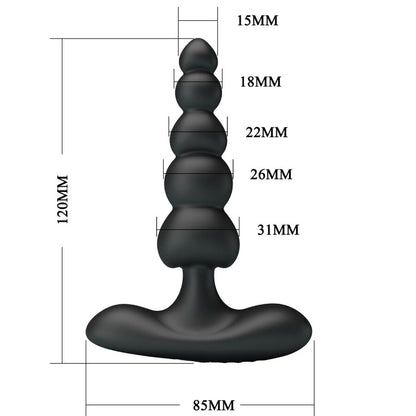 PRETTY LOVE - VIBRATEUR ANAL CORBAN 10 VIBRATIONS NOIR