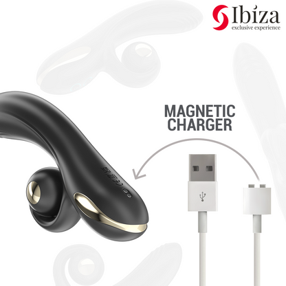 IBIZA - VIBRATEUR TWISTER AVEC STIMULATEUR DE COURBES ET VIBRO-ROTATION