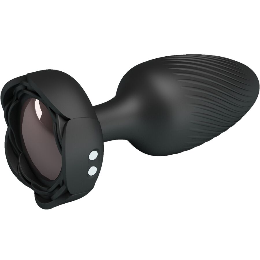PRETTY LOVE - PLUG ANAL VARIAN AVEC LUMIÈRE LED NOIR 10,8 CM