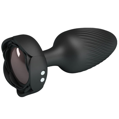 PRETTY LOVE - OSBORN PLUG ANAL AVEC LUMIÈRE LED NOIR 9,8 CM