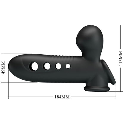 PRETTY LOVE TESTER CRANE PENIS COVER AVEC AIRBAG NOIR (NON À VENDRE)