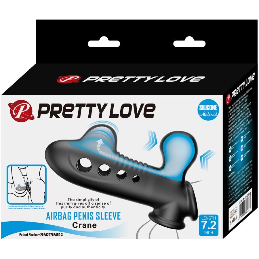 PRETTY LOVE TESTER CRANE PENIS COVER AVEC AIRBAG NOIR (NON À VENDRE)