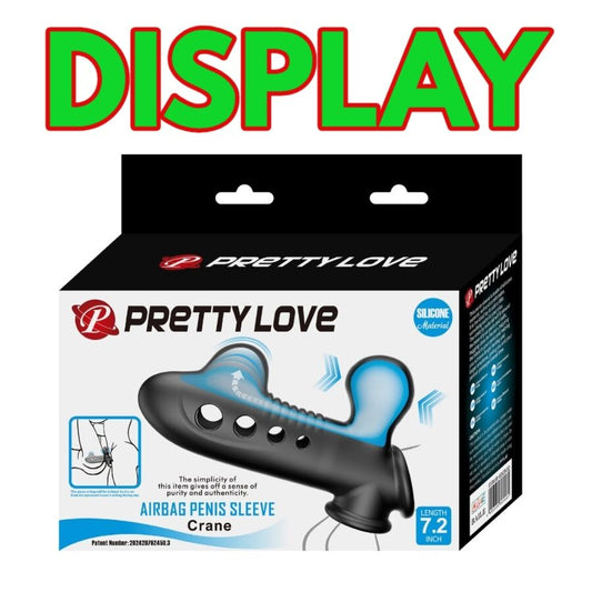 PRETTY LOVE DISPLAY POUR COUVERTURE DE PÉNIS CRANE AVEC AIRBAG NOIR (NON À VENDRE)