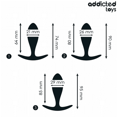 ADDICTED TOYS - LOT DE 3 PLUG ANAL MODÈLE 2