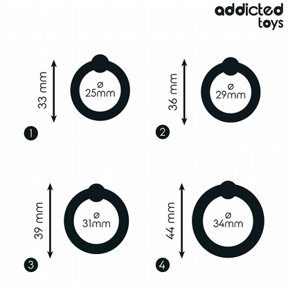 ADDICTED TOYS - LOT D'ANNEAUX EN SILICONE À PRESSION
