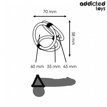 ADDICTED TOYS - ANNEAU PÉNIS TRIPLE
