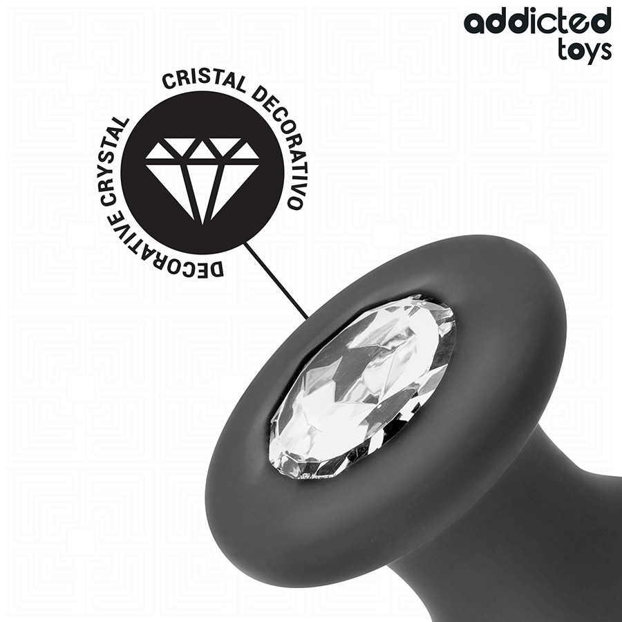 ADDICTED TOYS - PLUG ANAL AVEC BIJOU TAILLE M 10,4 CM