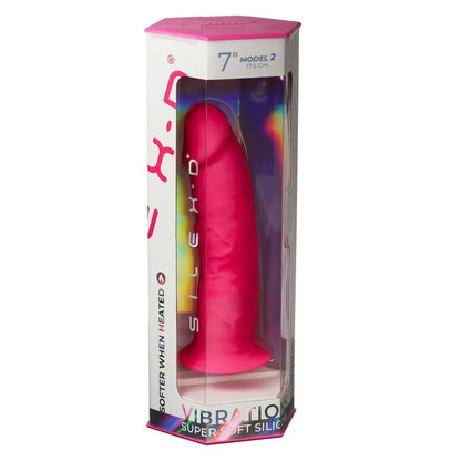 SILEXD - MODÈLE DE PÉNIS RÉALISTE 2 ROSE + TÉLÉCOMMANDE LRS 17 CM