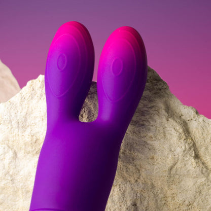 ROCKS-OFF - GLO-GIRL BUNNY VIBRATEUR FLEXIBLE VIOLET