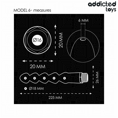 ADDICTED TOYS - NETTOYEUR ANAL AVEC ADAPTATEUR UNIVERSEL MODÈLE 6