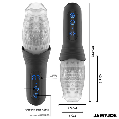 JAMYJOB - MASTURBATEUR BLOW-R AVEC MOUVEMENT DE POUSSÉE ET DE ROTATION