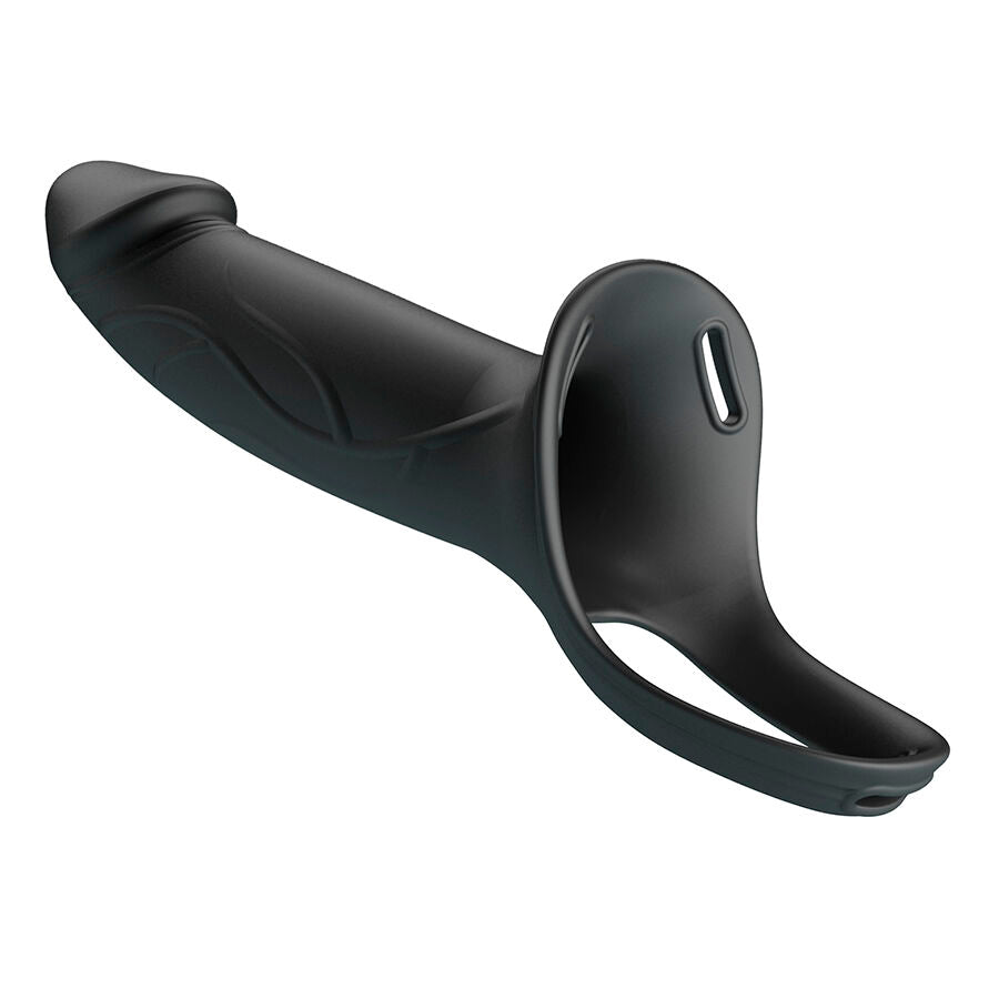 PRETTY LOVE - LANDON BLACK STRAP-ON VIBRANT