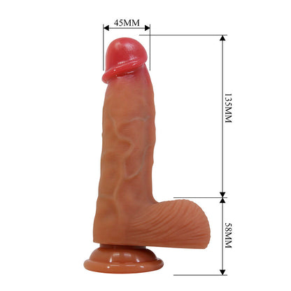 PRETTY LOVE - DUVALL GODEMICHET RÉALISTE AVEC VENTOUSE 19,3 CM -Ø- 4,5 CM