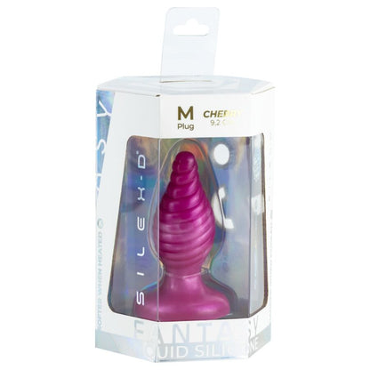 SILEXD - CHERRY PLUG ANAL FANTASY EN SILICONE LIQUIDE THERMORÉACTIF ROSE 9,2 CM