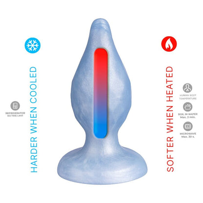 SILEXD - DIAMOND PLUG ANAL FANTASY SILICONE LIQUIDE THERMOREACTIF BLEU NACRÉ 9,2 CM
