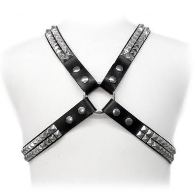 LEATHER BODY - HARNAIS  CLOUS PYRAMIDAUX