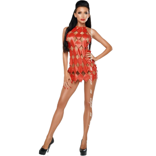 ME-SEDUCE - GWEN ROBE DOS NU ROUGE L/XL