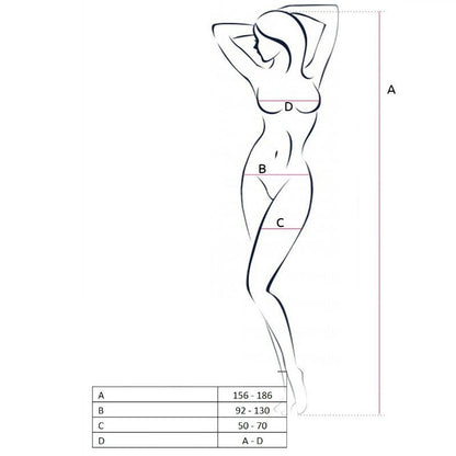 PASSION - FEMME BS057 BODYSTOCKING ROUGE TAILLE UNIQUE